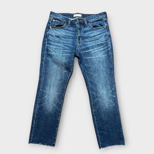 Women’s Madewell Size 27 The Mid Rise Slim Boy Jean Dark Wash